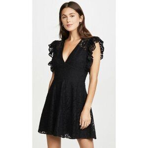 La Maison Talulah Closer To You Black Lace Mini Dress Size L
